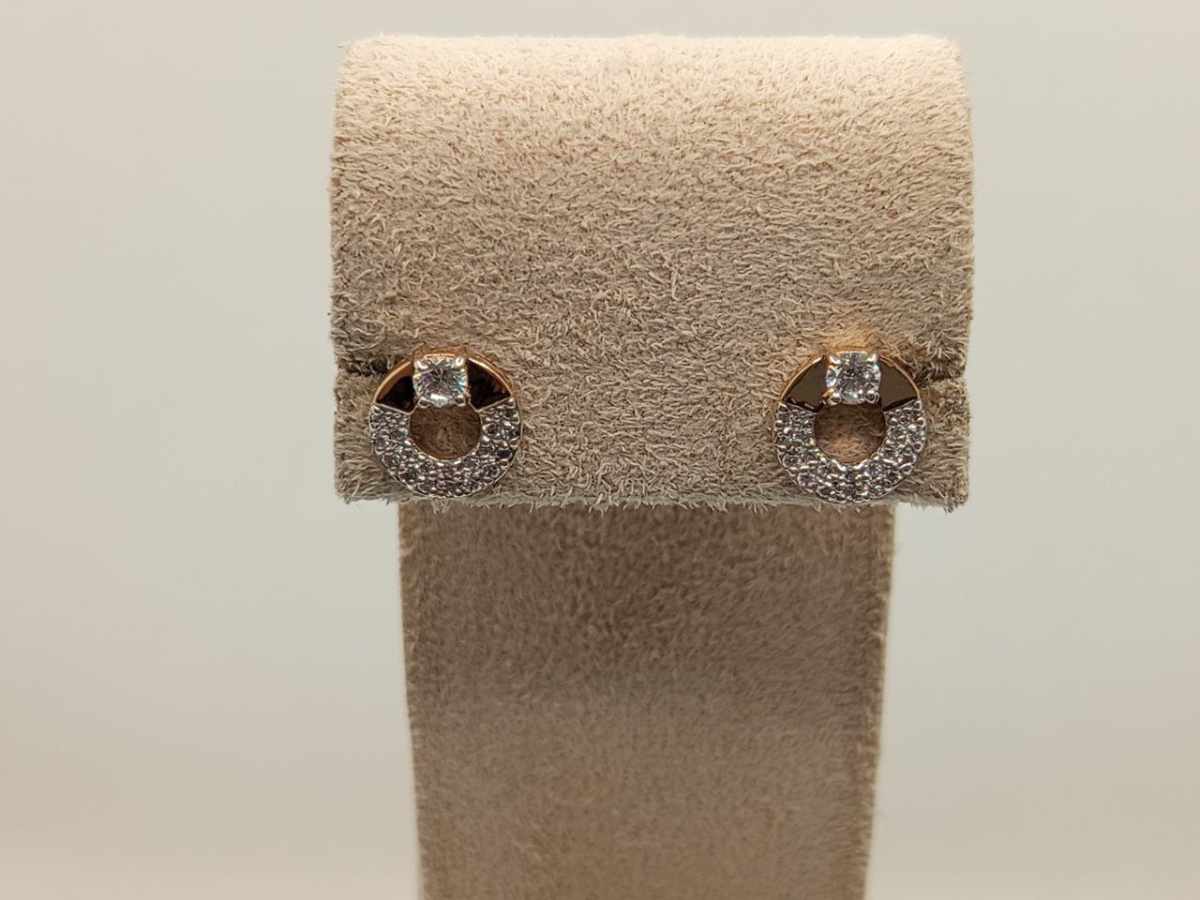 СЕРЬГИ ПУСЕТЫ с камнями (Au 585)