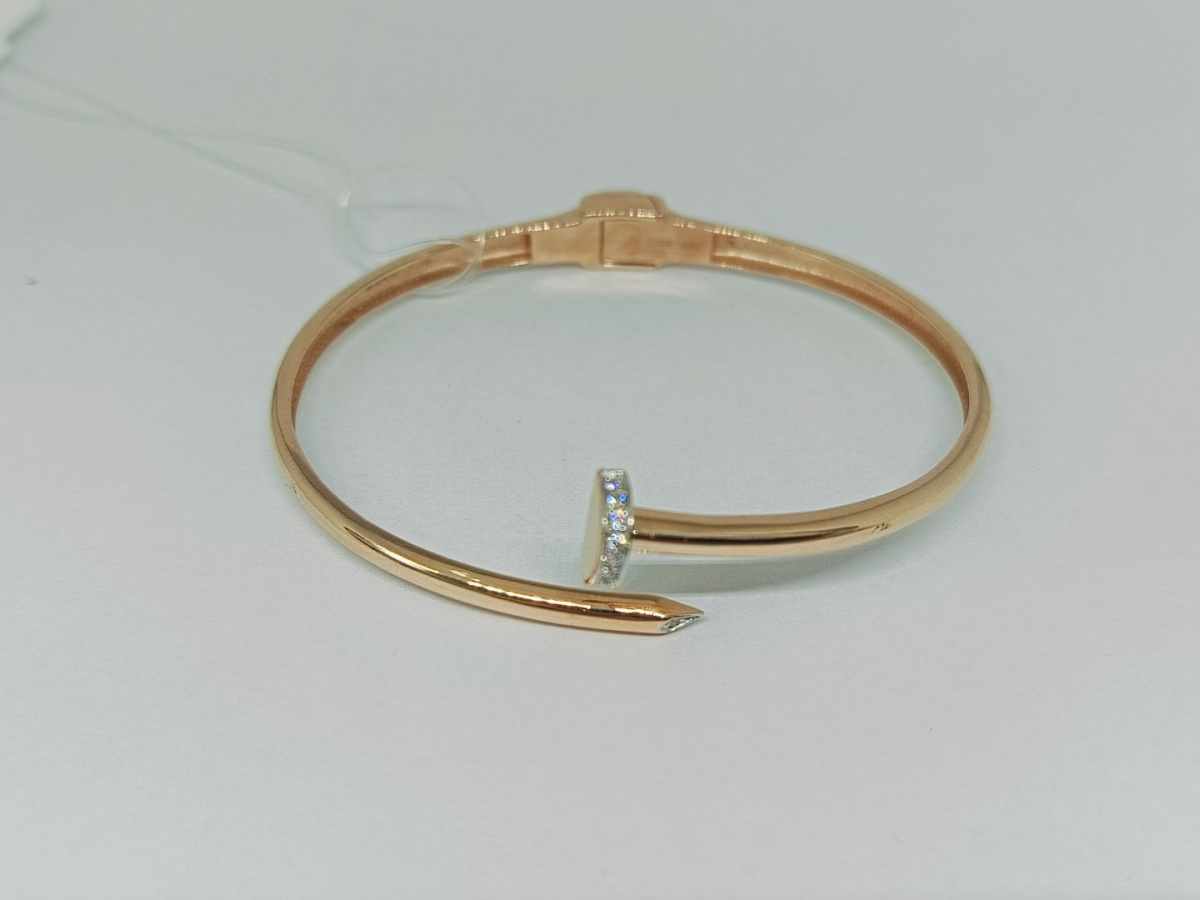 БРАСЛЕТ ЖЕСТКИЙ с камнями (Au 585)