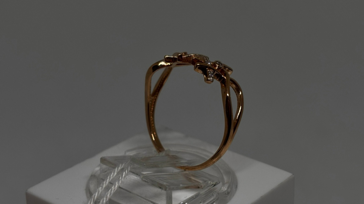 КОЛЬЦО С КАМНЯМИ (Au 585)