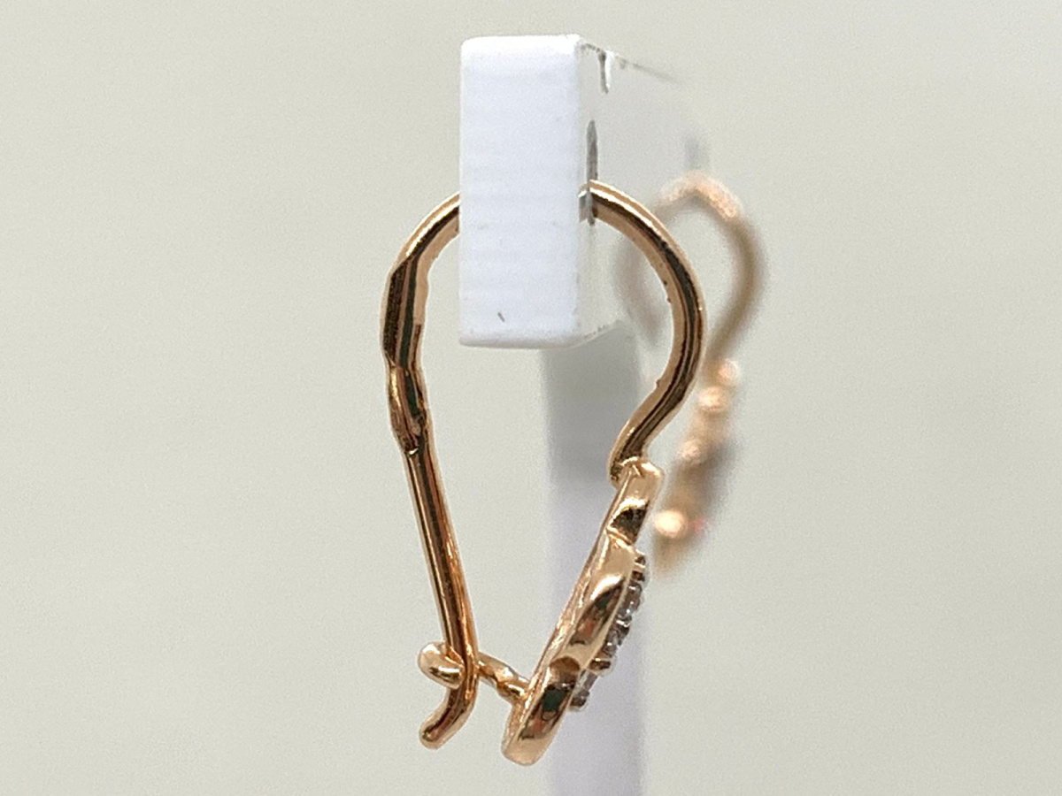 51-120-01536-1 СЕРЬГИ ПЕТЕЛЬКА с камнями (Au 585)