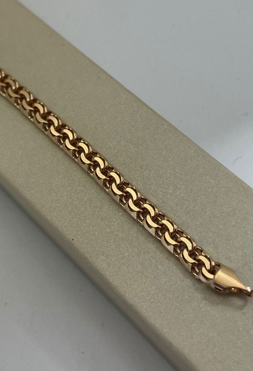 БЛБ585 БРАСЛЕТ ПОЛНОВЕСНЫЙ Бисмарк (Au 585)