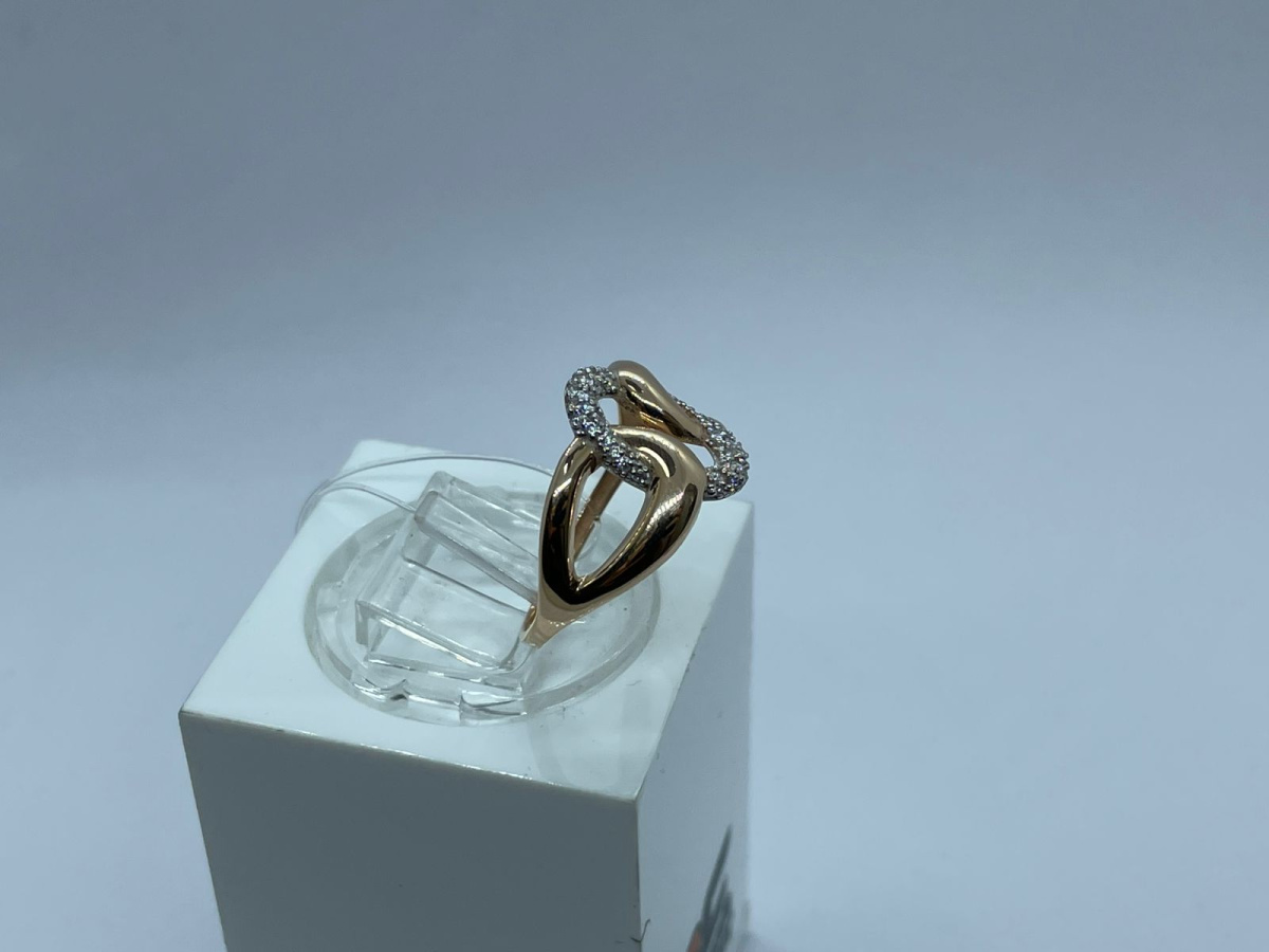 КОЛЬЦО С КАМНЯМИ (Au 585)