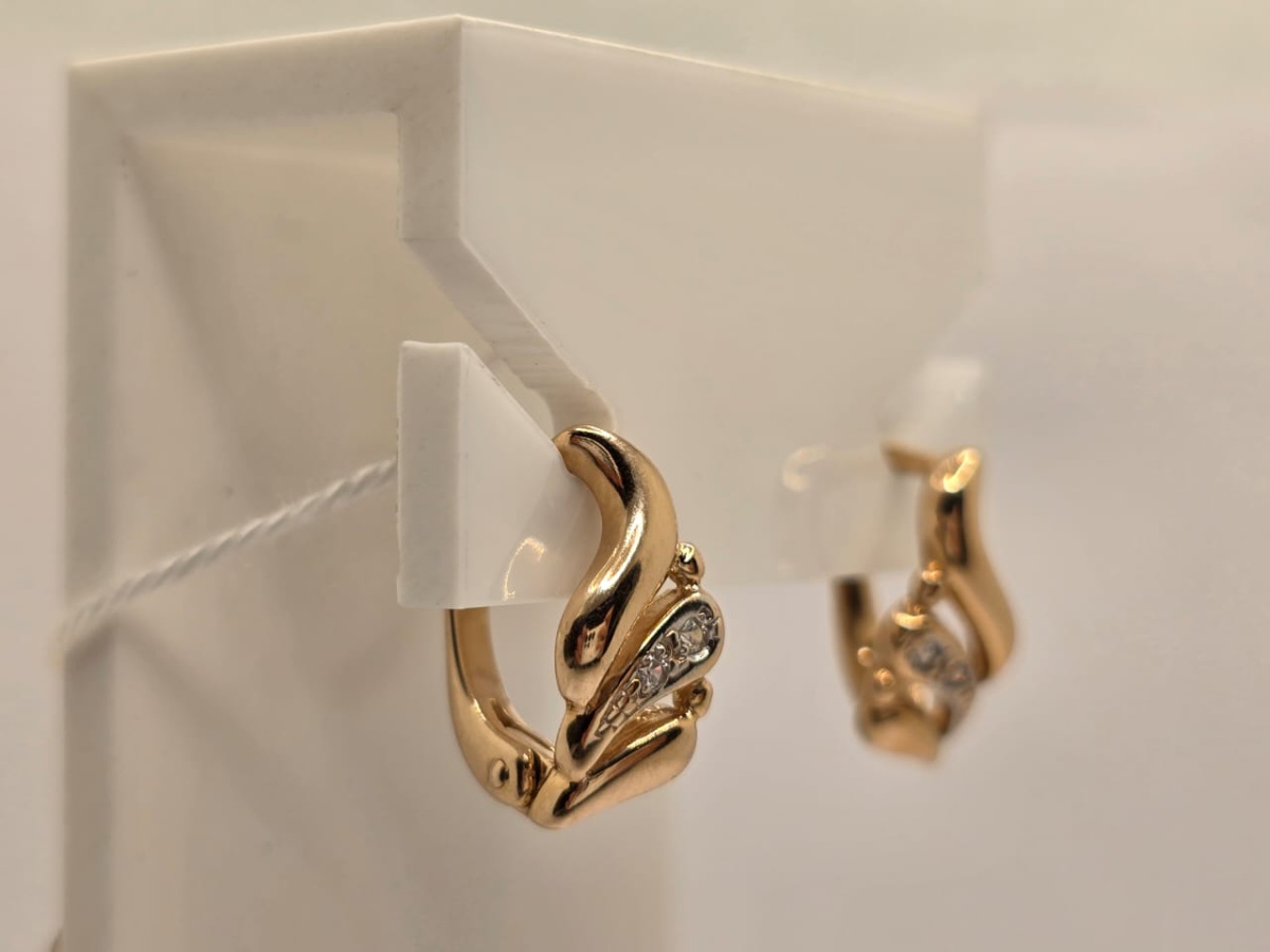 СКМИ585 СЕРЬГИ С КАМНЯМИ (Au 585)