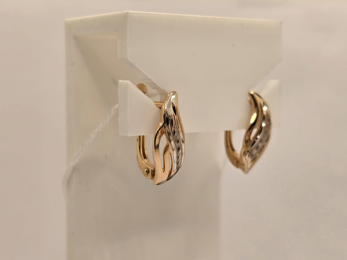 СБКМ585 СЕРЬГИ БЕЗ КАМНЯ (Au 585)