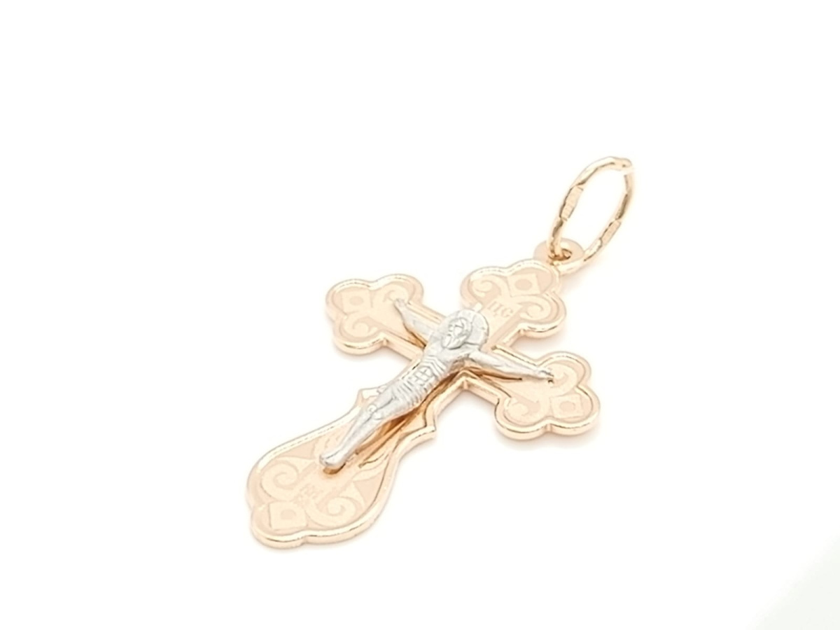 ПОДВЕСКА КРЕСТ без камня (Au 585)