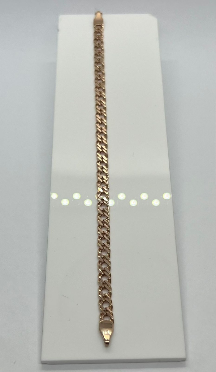 611108023 БРАСЛЕТ ПУСТОТЕЛЫЙ Ромб двойной (Au 585)