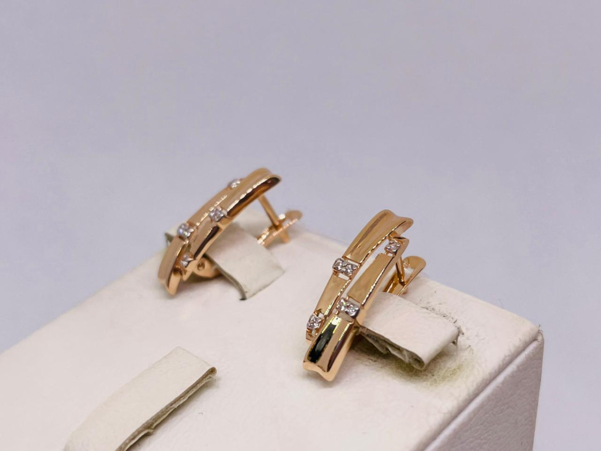 025442-1102 СЕРЬГИ С КАМНЯМИ (Au 585)