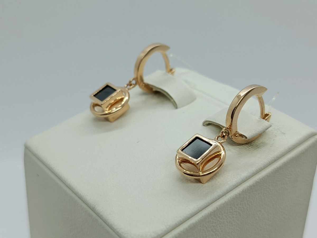 СЕРЬГИ С КАМНЕМ (Au 585)