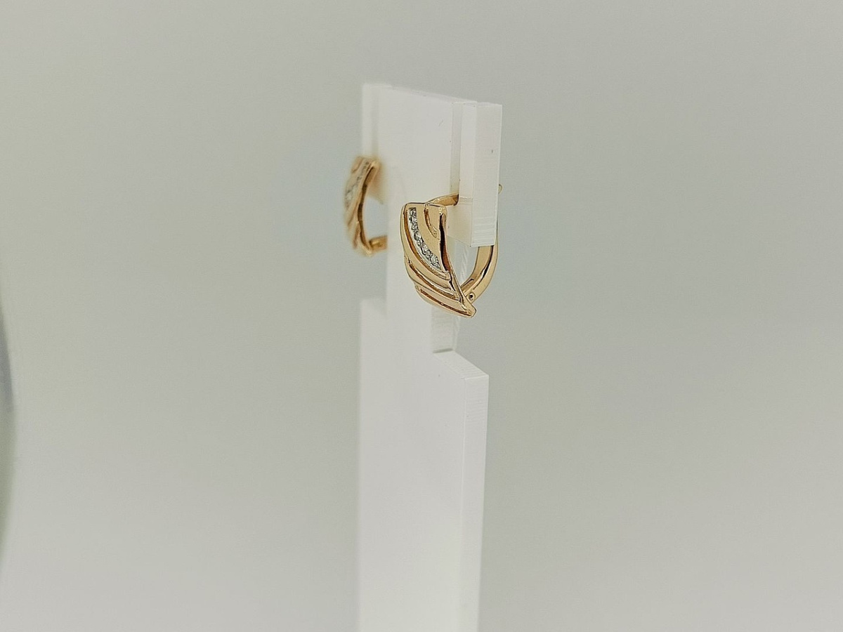 СКМИ585 СЕРЬГИ С КАМНЯМИ (Au 585)