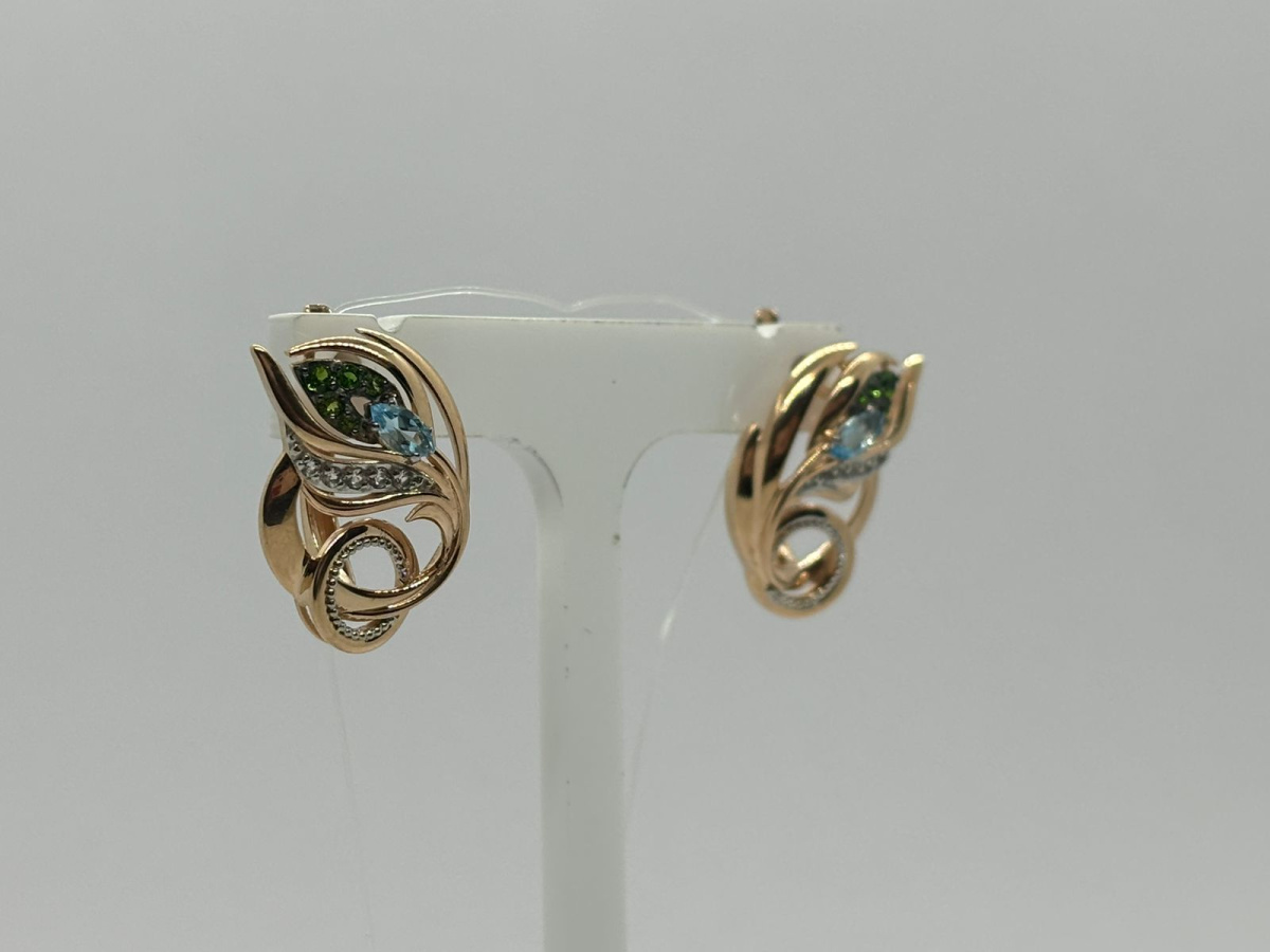 СЕРЬГИ С КАМНЯМИ (Au 585)