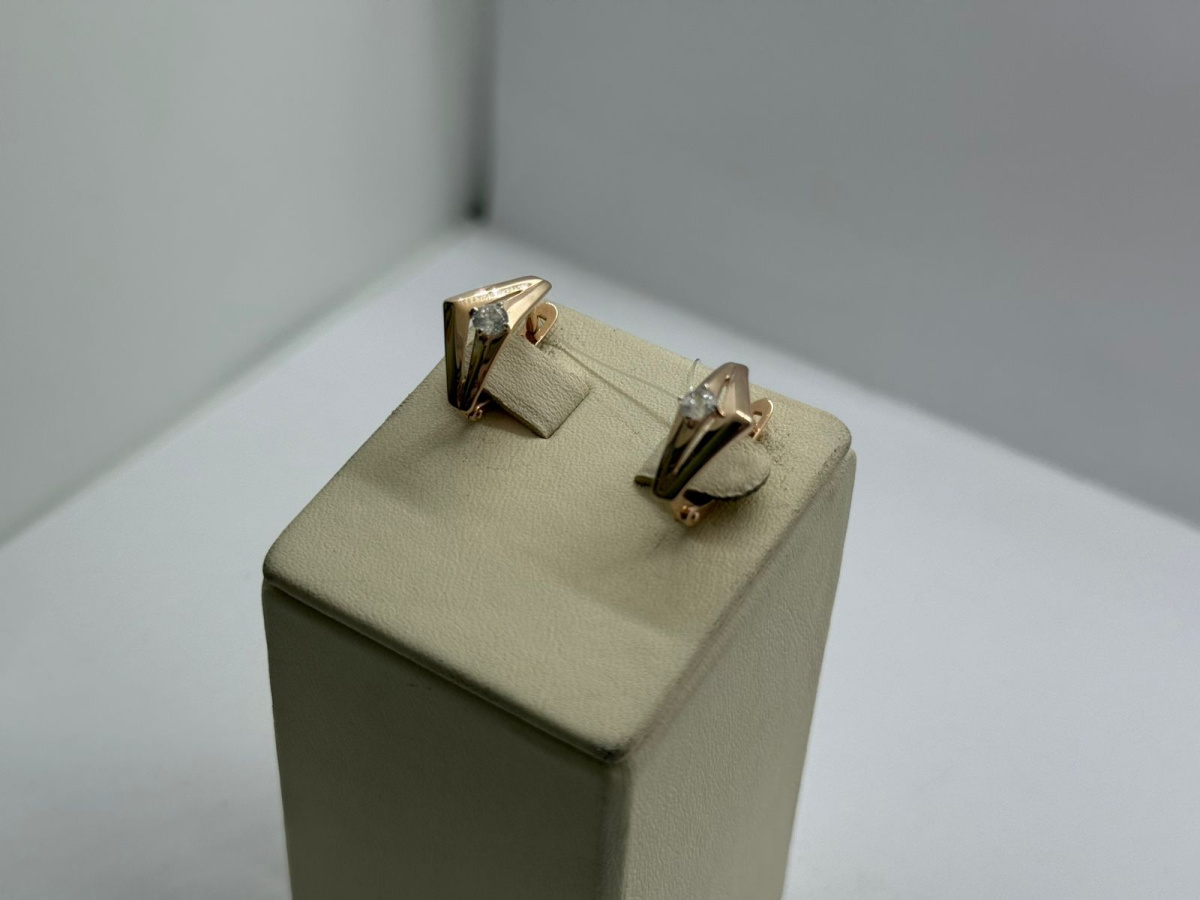 СЕРЬГИ С КАМНЕМ (Au 585)