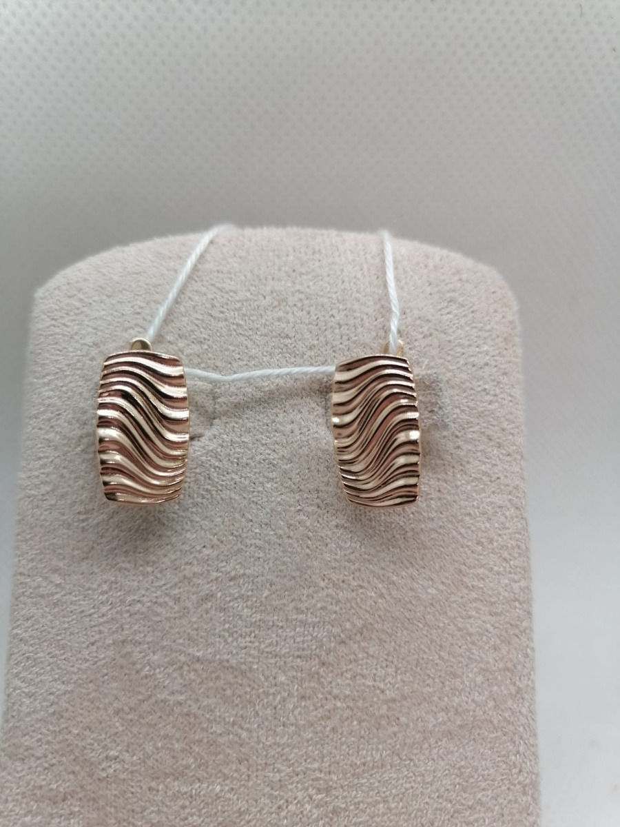 СБКМ585 СЕРЬГИ БЕЗ КАМНЯ (Au 585)