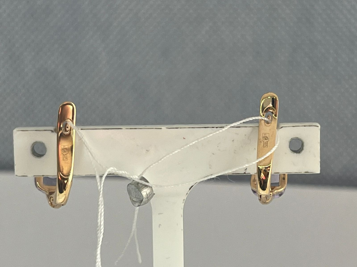 СЕРЬГИ С КАМНЕМ (Au 585)