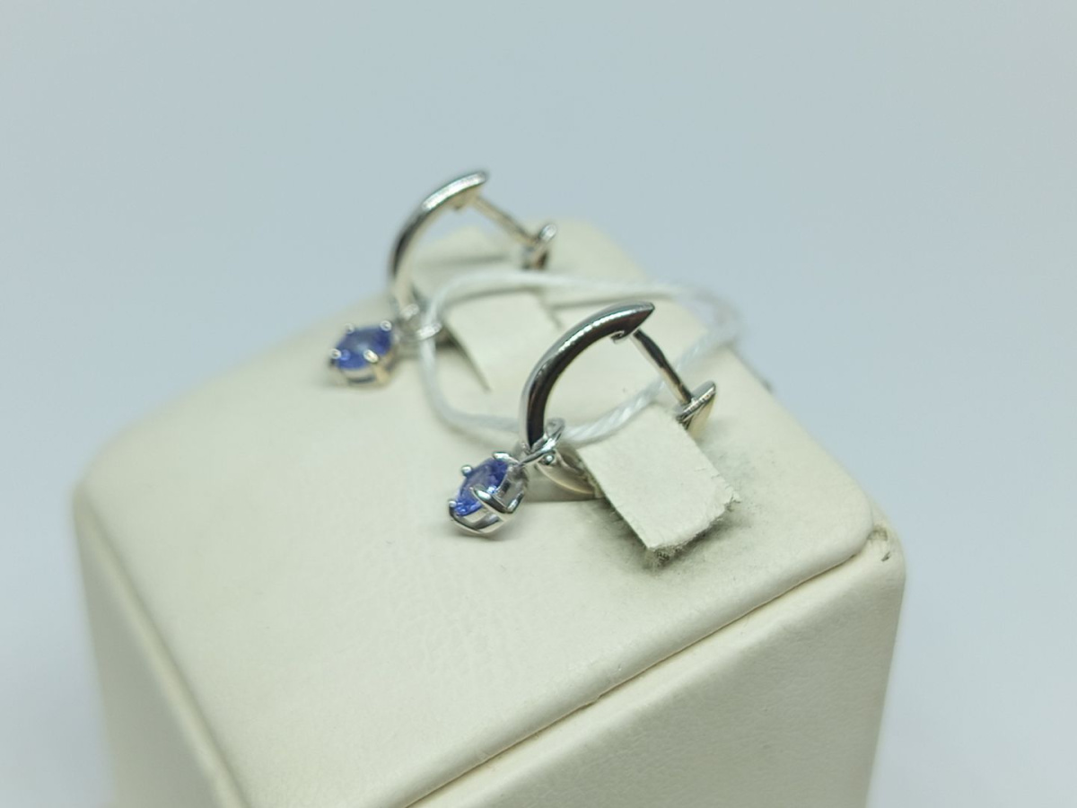 СКМ585 СЕРЬГИ С КАМНЕМ (Au 585)