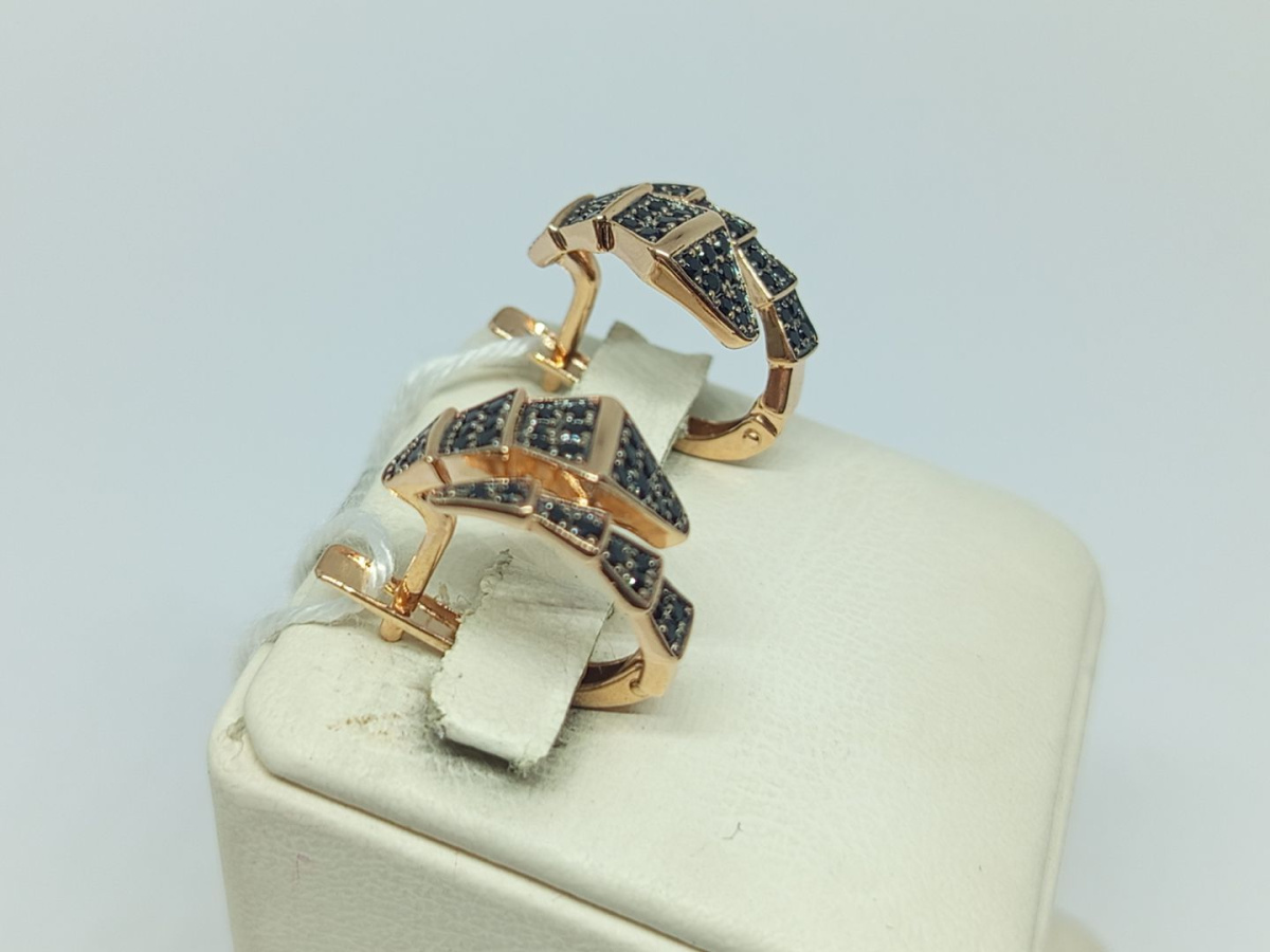 СКМИ585 СЕРЬГИ С КАМНЯМИ (Au 585)