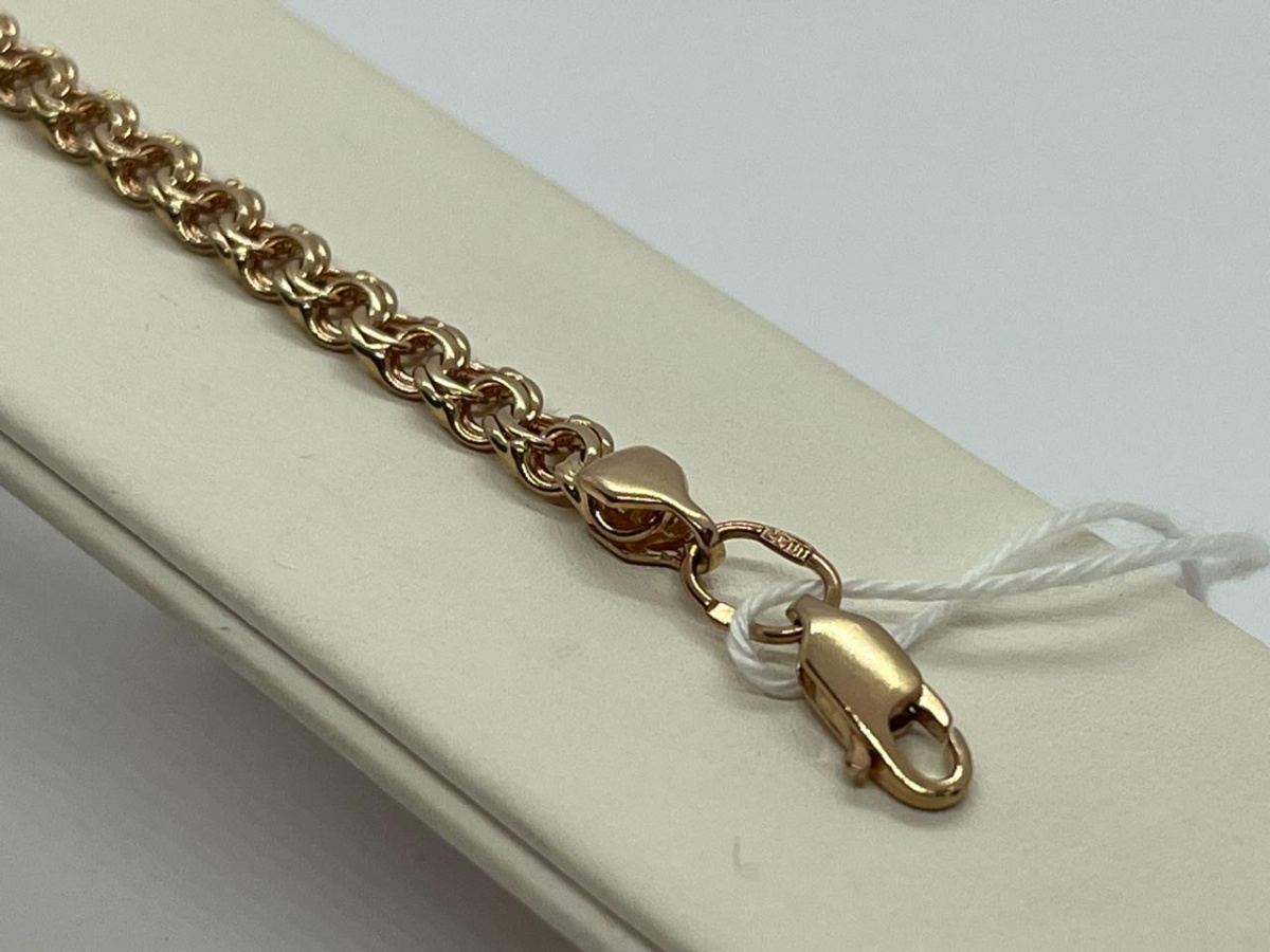 БЛБ585 БРАСЛЕТ ПОЛНОВЕСНЫЙ Бисмарк (Au 585)