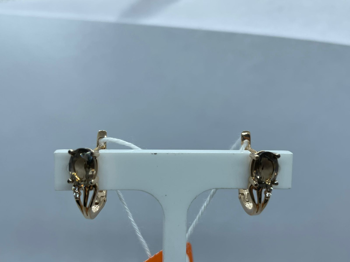 СКМИ585 СЕРЬГИ С КАМНЯМИ (Au 585)