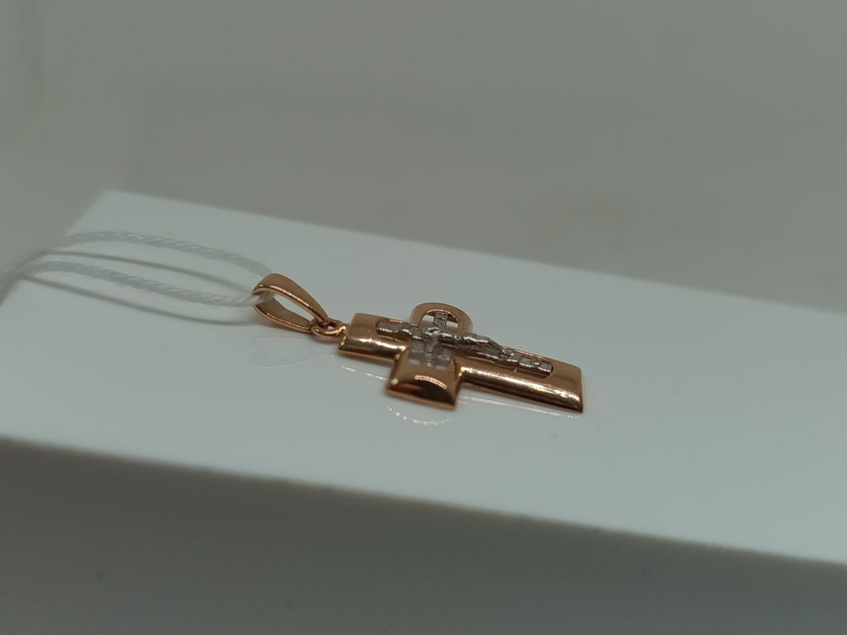 ПОДКБК585 ПОДВЕСКА КРЕСТ БЕЗ КАМНЯ (Au 585)