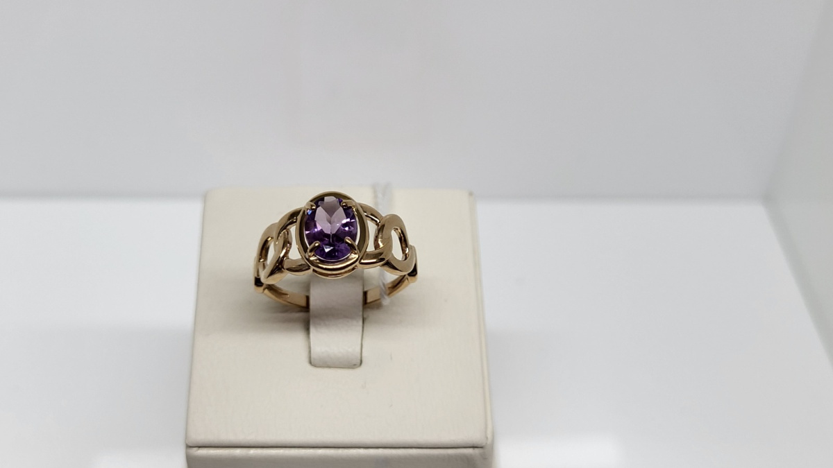 КОЛКМ585 КОЛЬЦО С КАМНЕМ (Au 585)