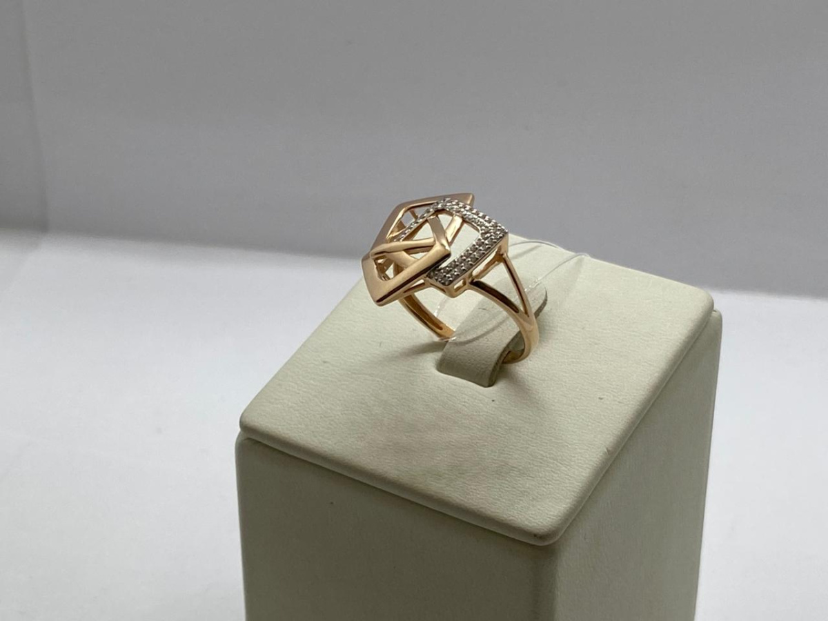 КОЛЬЦО С КАМНЯМИ (Au 585)