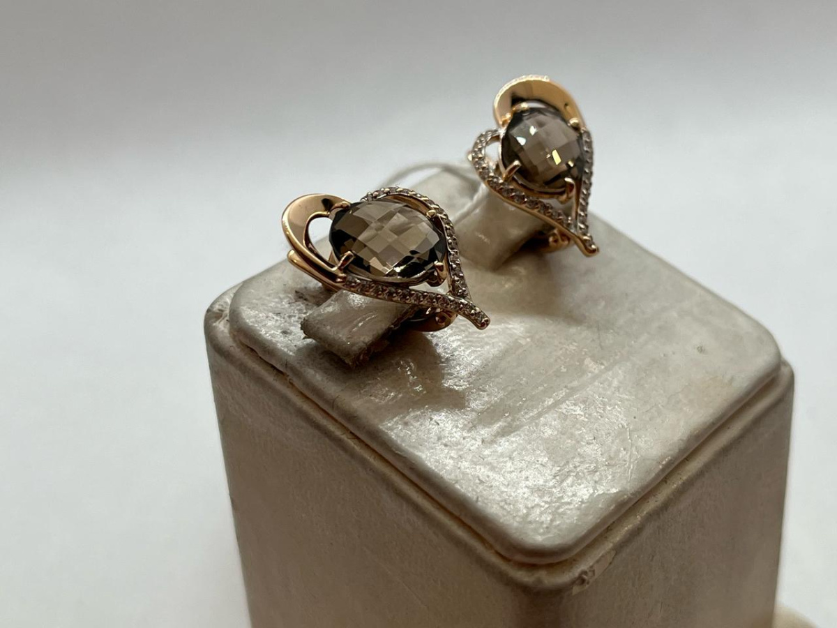 СКМИ585 СЕРЬГИ С КАМНЯМИ (Au 585)