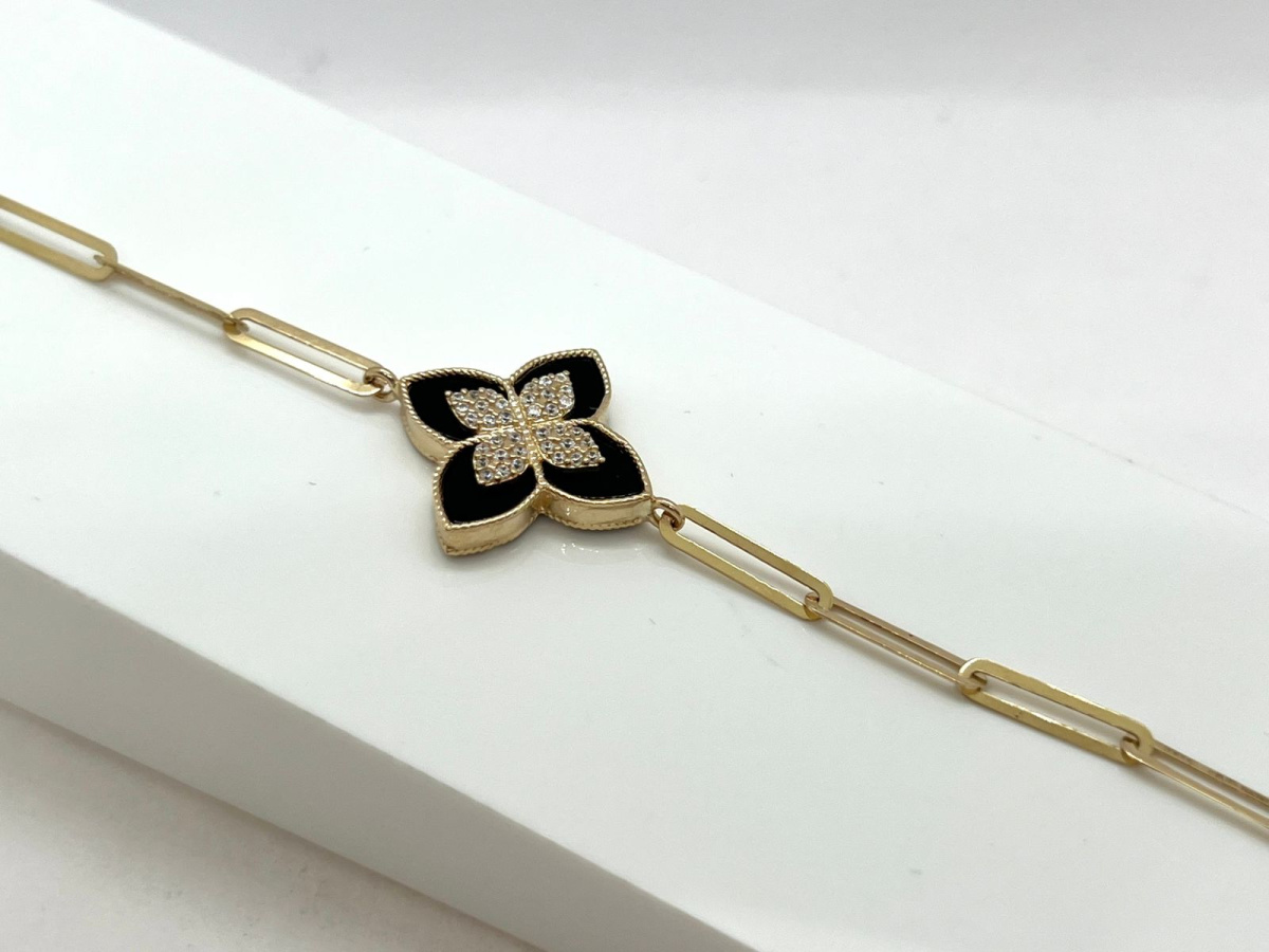 БРАСЛЕТ ФАНТАЗИЯ с камнями (Au 585)