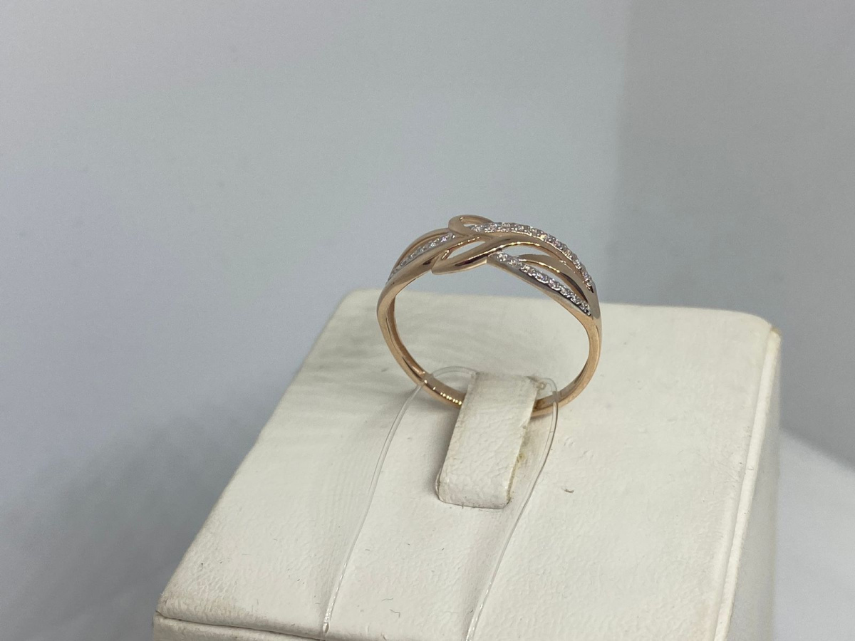 КОЛЬЦО С КАМНЯМИ (Au 585)