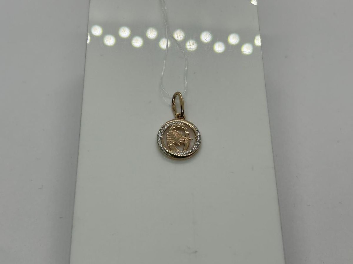 ПОДВЕСКА ЗНАК ЗОДИАКА С КАМНЯМИ (Au 585)