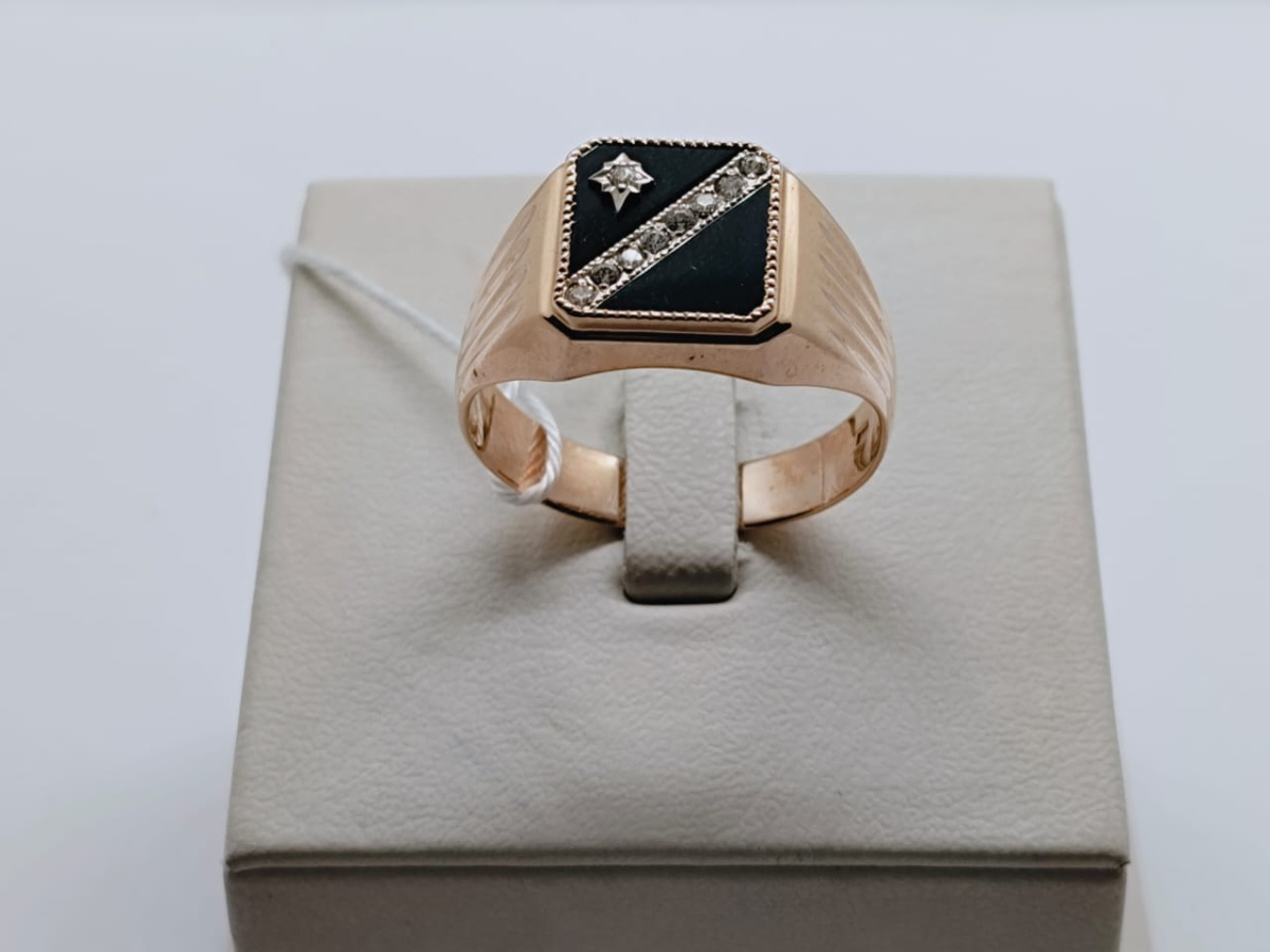 ПЕЧАТКА С КАМНЯМИ (Au 585)