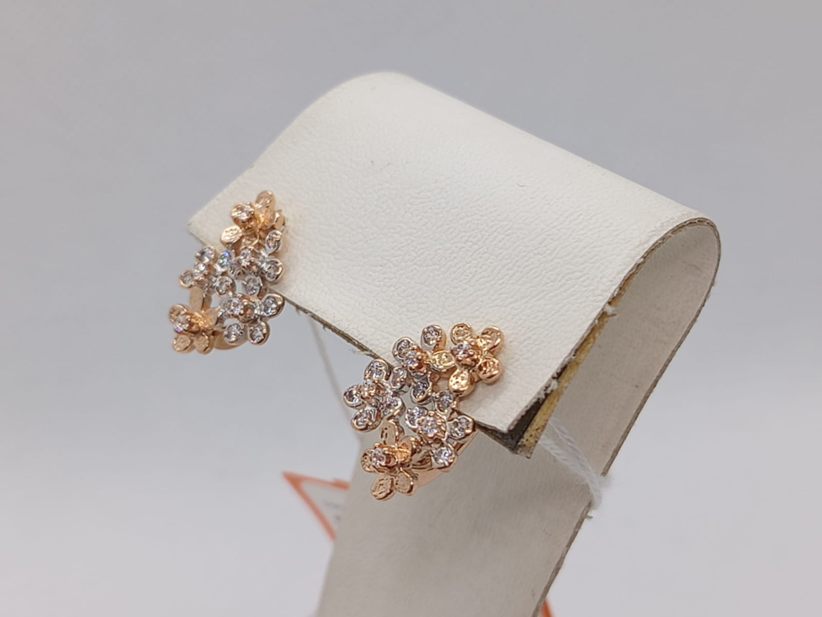 СКМИ585 СЕРЬГИ С КАМНЯМИ (Au 585)