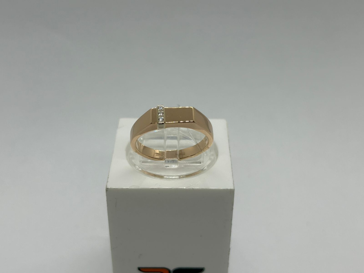 31-0322 КОЛЬЦО ПЕЧАТКА с камнями (Au 585) 31-0322 КОЛЬЦО ПЕЧАТКА с камнями (Au 585)