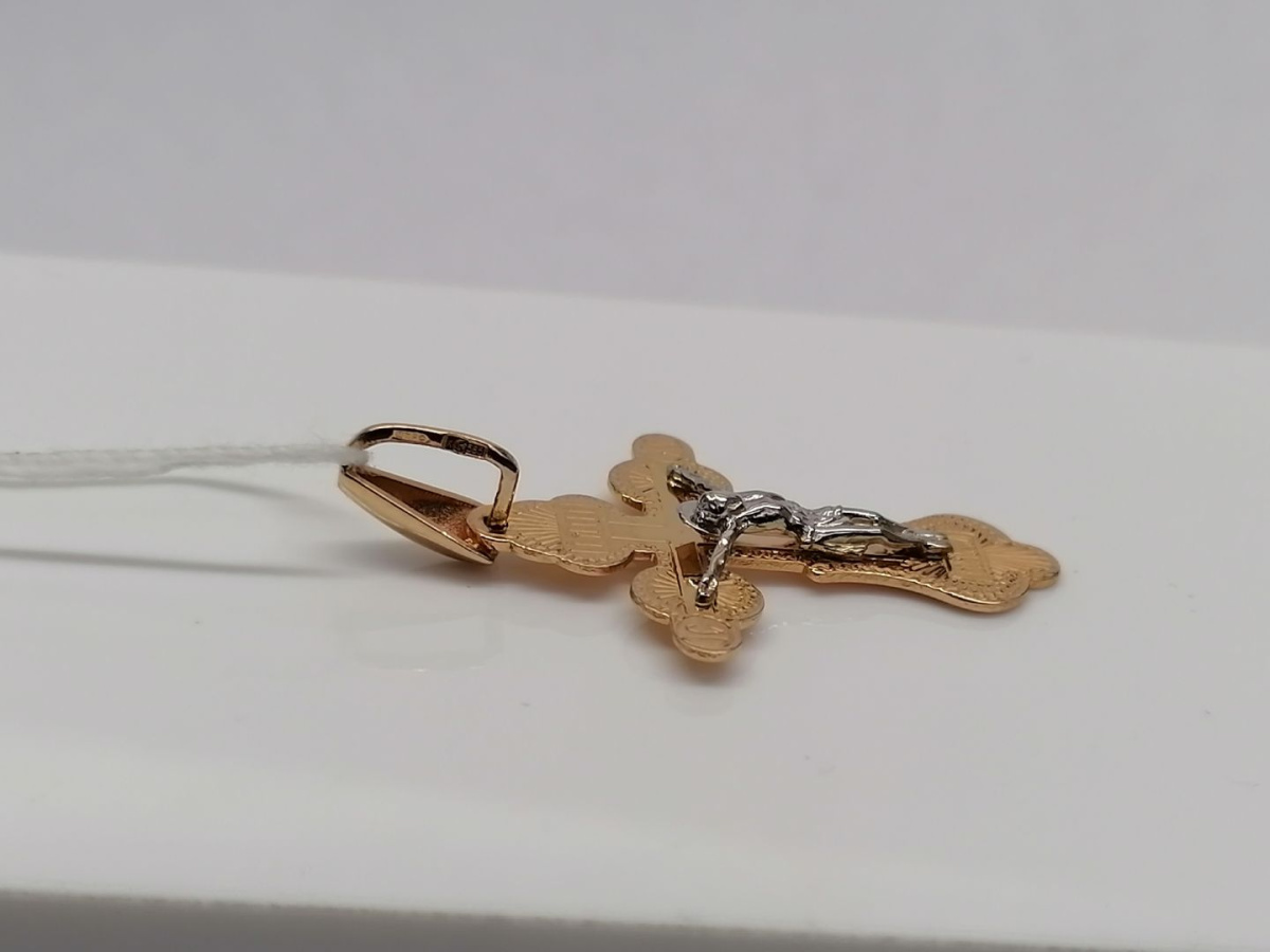 8019р ПОДВЕСКА КРЕСТ (Au 585)