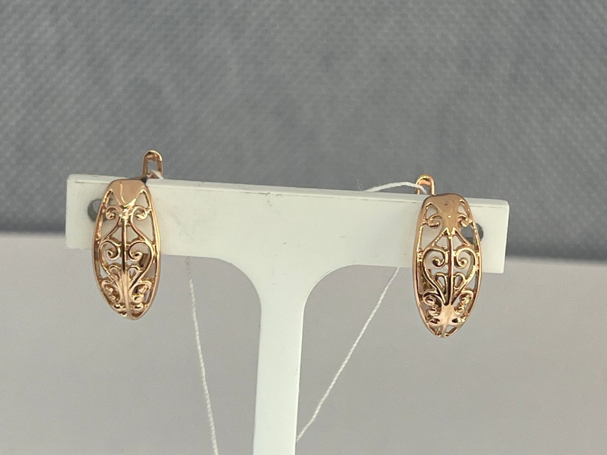 СБКМ585 СЕРЬГИ БЕЗ КАМНЯ (Au 585)