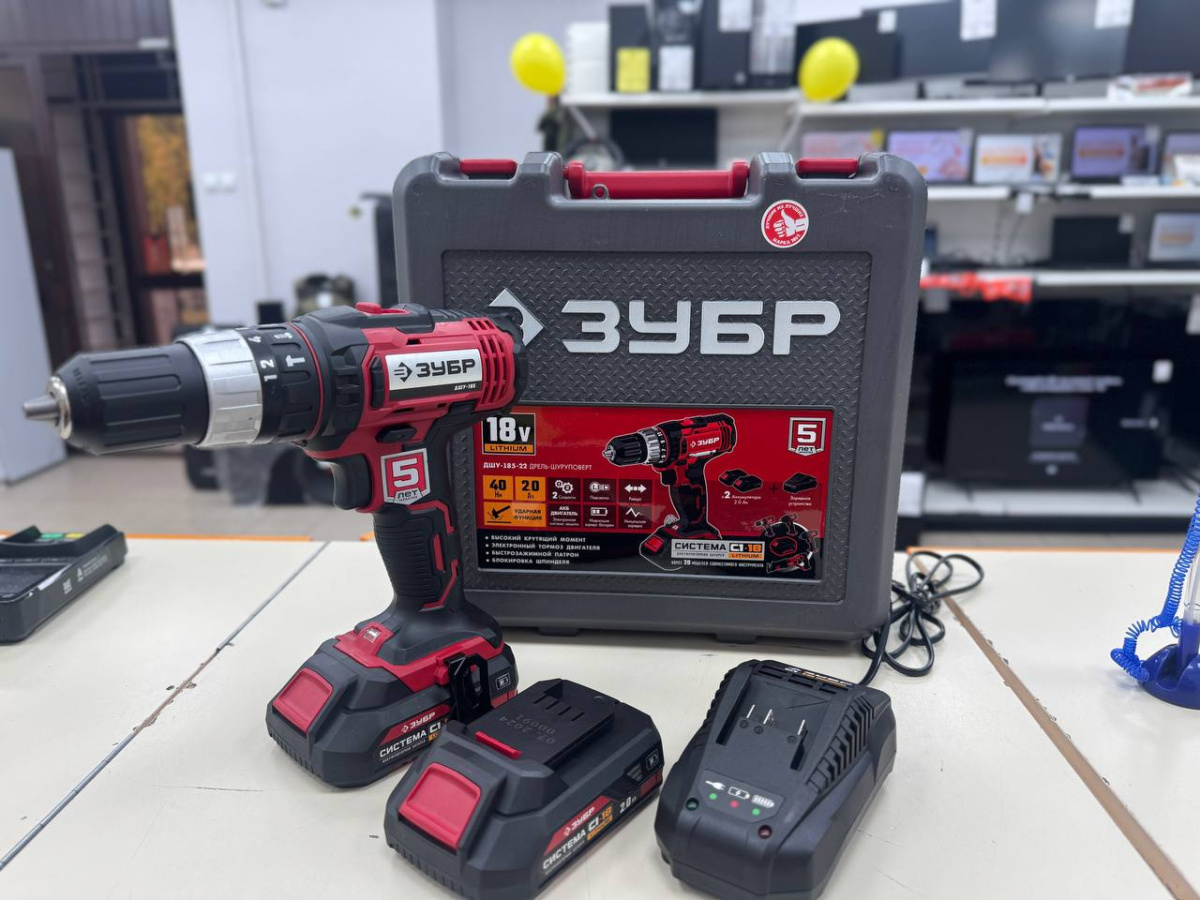 Шуруповерт Зубр ДШУ-185-22