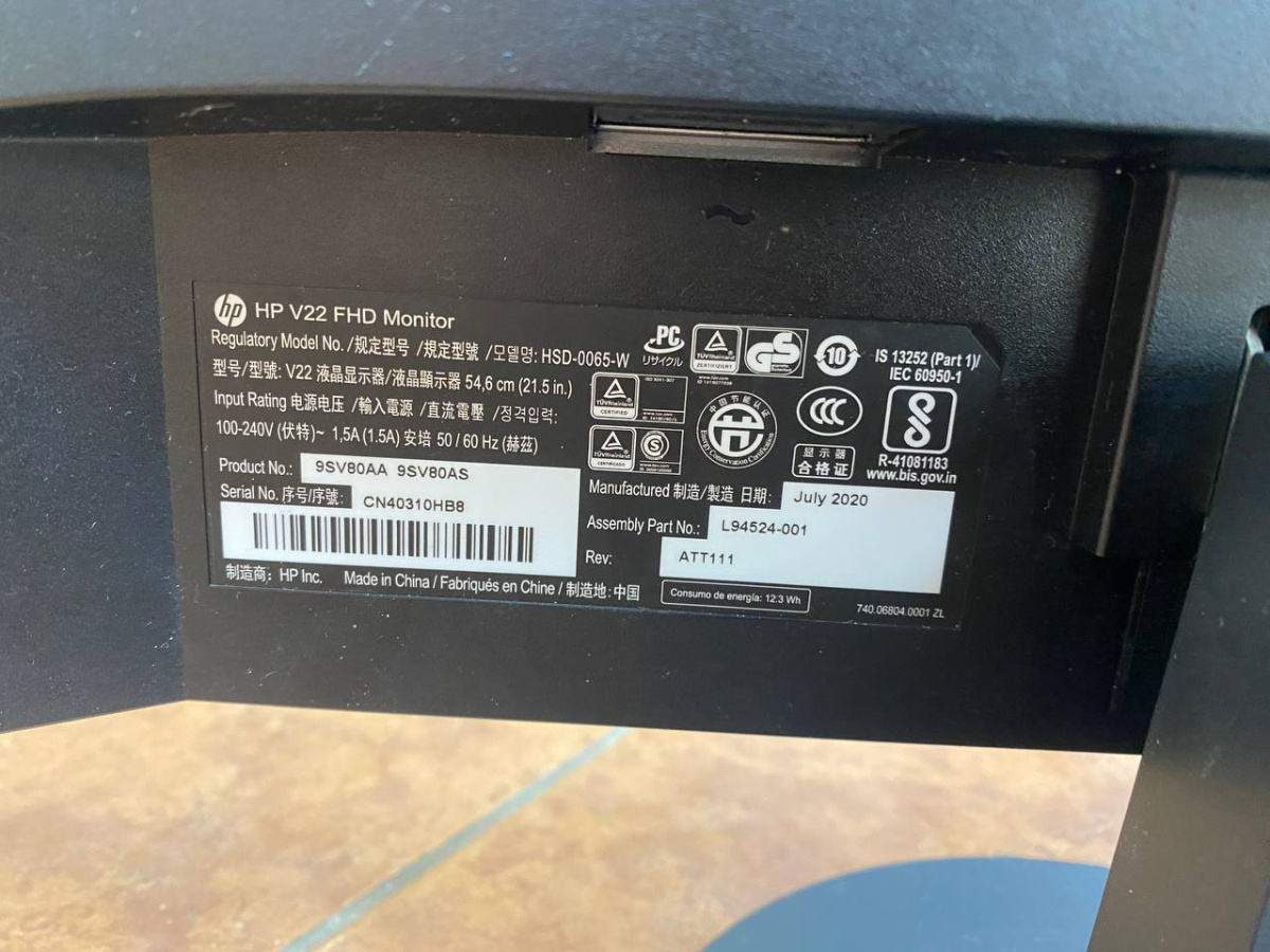 Монитор HP V22 FHD