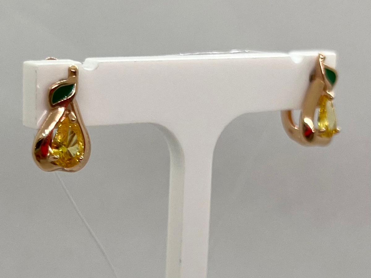 СЕРЬГИ С КАМНЕМ (Au 585)