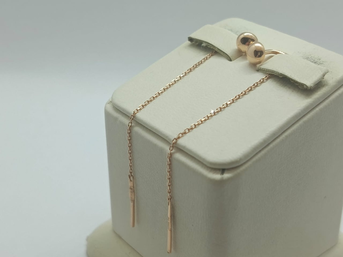 СЕРЬГИ ПРОДЕВКИ без камня (Au 585)