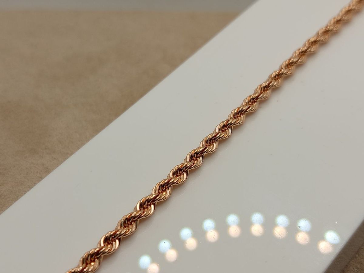 БРАСЛЕТ ПУСТОТЕЛЫЙ Веревка (Au 585)