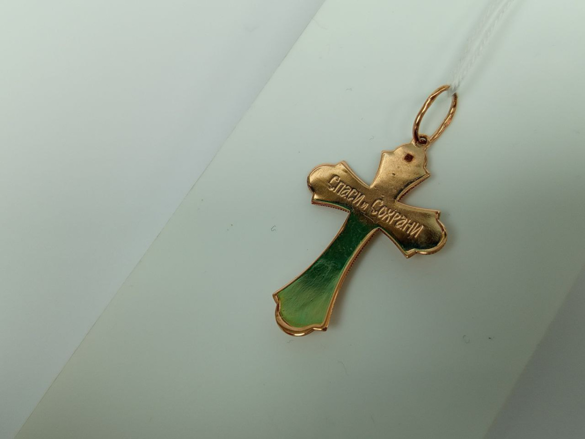 ПОДВЕСКА КРЕСТ БЕЗ КАМНЯ (Au 585)