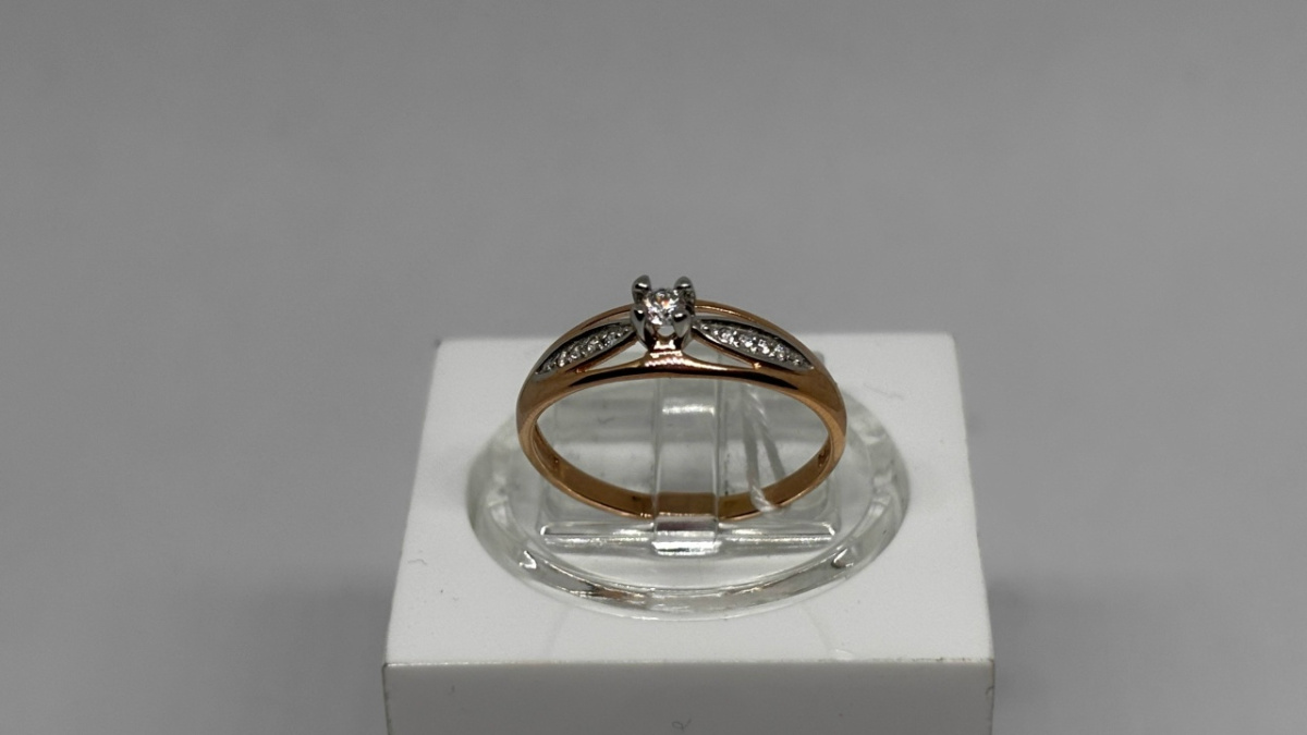 КОЛКМИ585 КОЛЬЦО С КАМНЯМИ (Au 585)