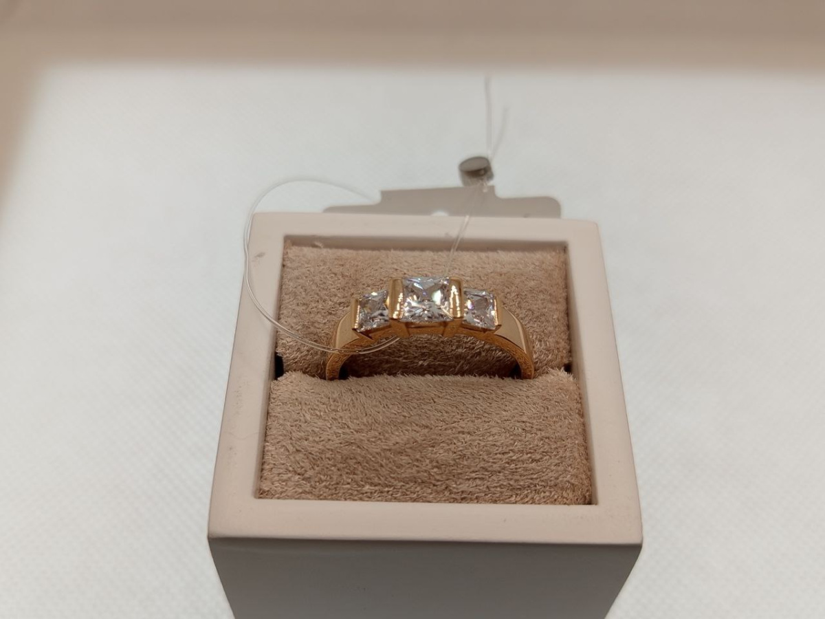 КОЛЬЦО С КАМНЯМИ (Au 585)