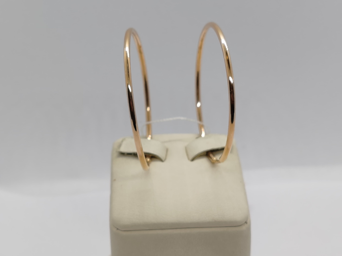 021007 СЕРЬГИ КОНГО без камня (Au 585)