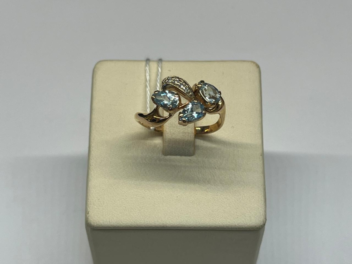 КОЛКМИ585 КОЛЬЦО С КАМНЯМИ (Au 585)