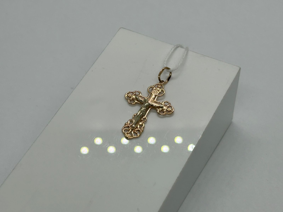 ПОДКБК585 ПОДВЕСКА КРЕСТ БЕЗ КАМНЯ (Au 585)