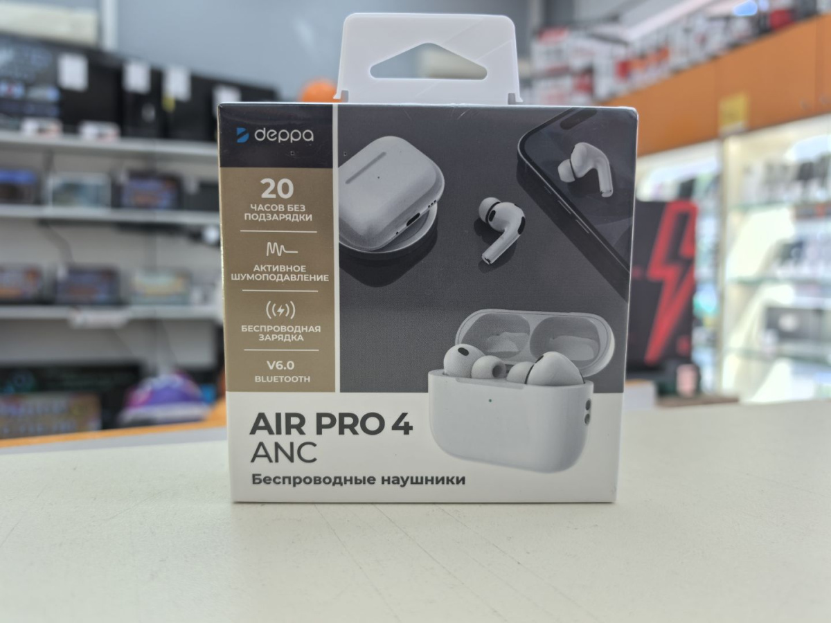 Наушники беспроводные Deppa 44231 Air Pro 4 ANC