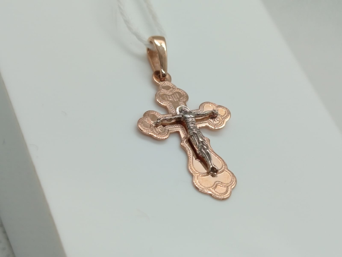 ПОДКБК585 ПОДВЕСКА КРЕСТ БЕЗ КАМНЯ (Au 585)