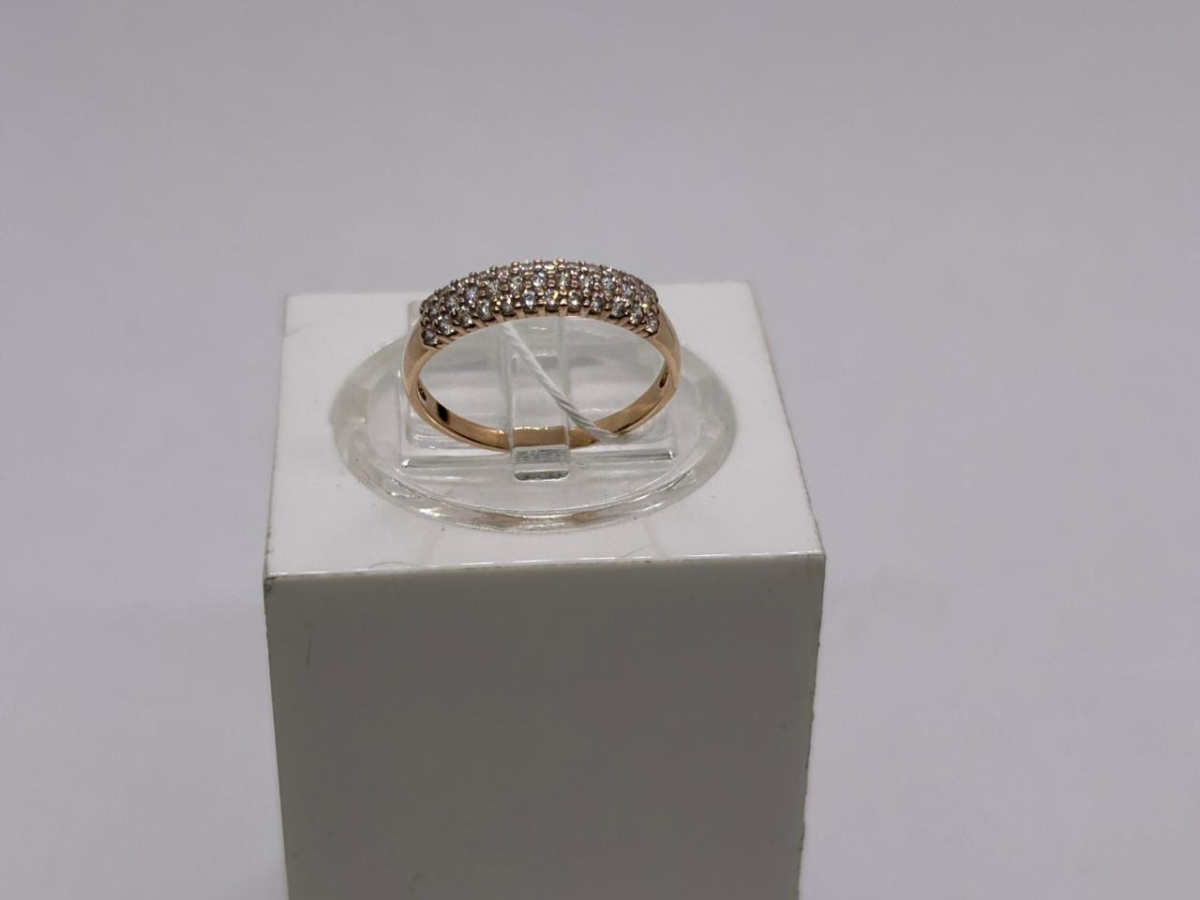 КОЛЬЦО С КАМНЯМИ (Au 585)