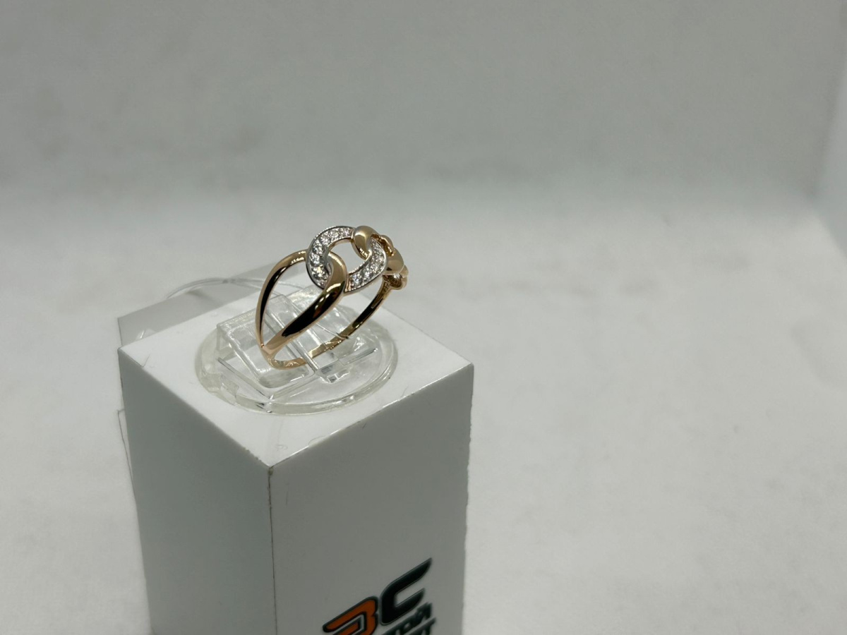 КОЛЬЦО С КАМНЯМИ (Au 585)