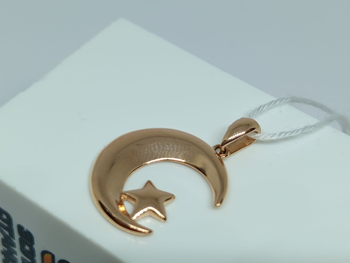 ПОДВЕСКА ПОЛУМЕСЯЦ БЕЗ КАМНЯ (Au 585)