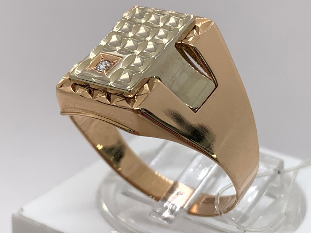 51-0024 КОЛЬЦО ПЕЧАТКА с камнем (Au 585)